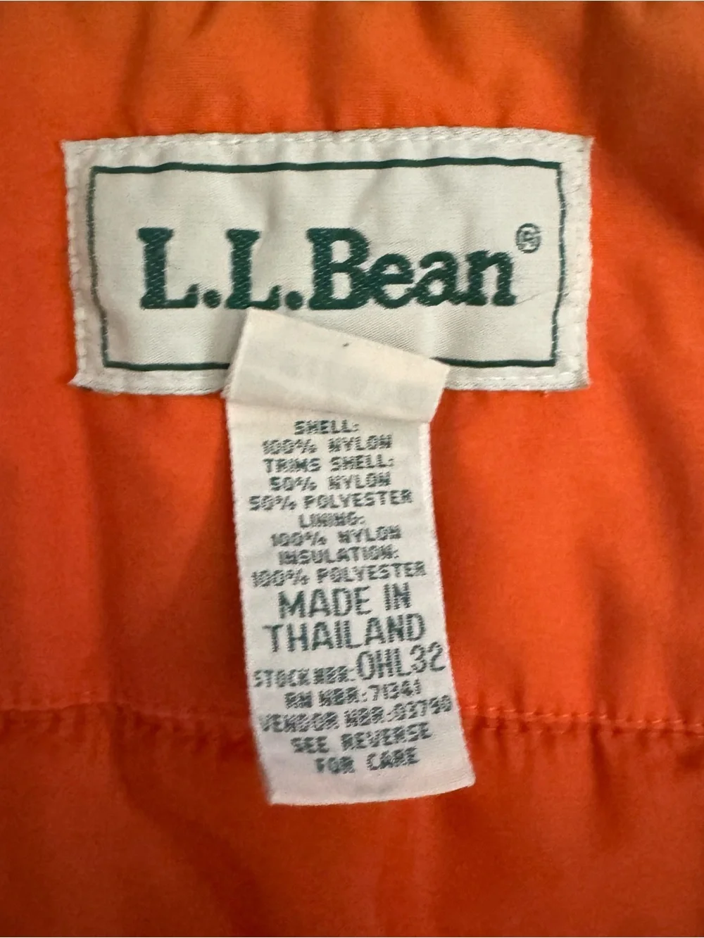 Rare Vintage L.L. Bean Kids Neon Orange , Black & Blue Ski Jacket With Hood